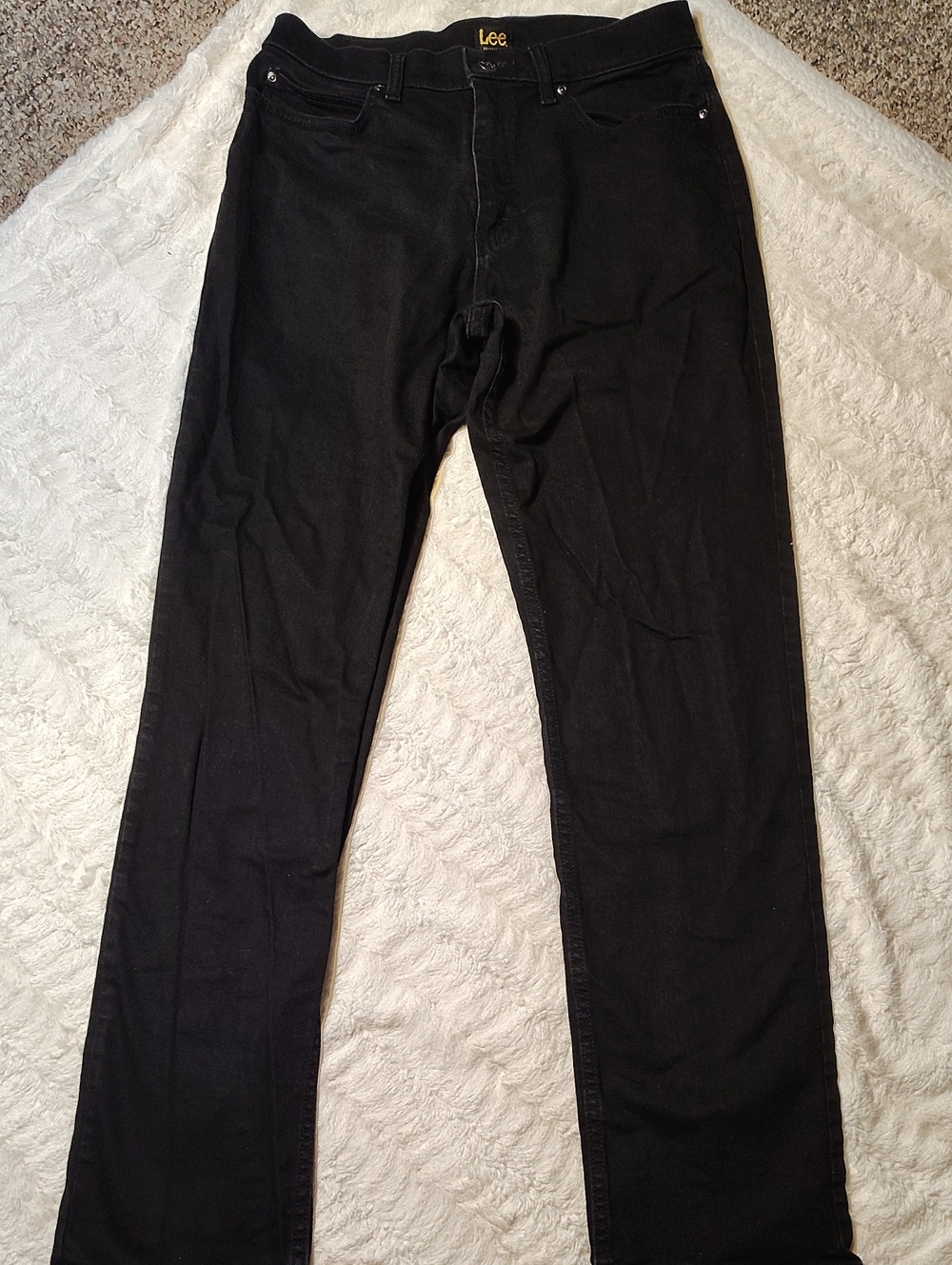 Lee Men's Slim Straight Black Jeans